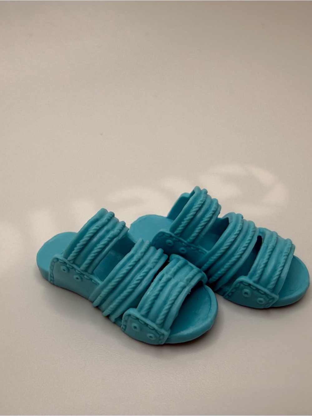 Barbie Ken doll shoes turquoise sandals flip flops tripple strap